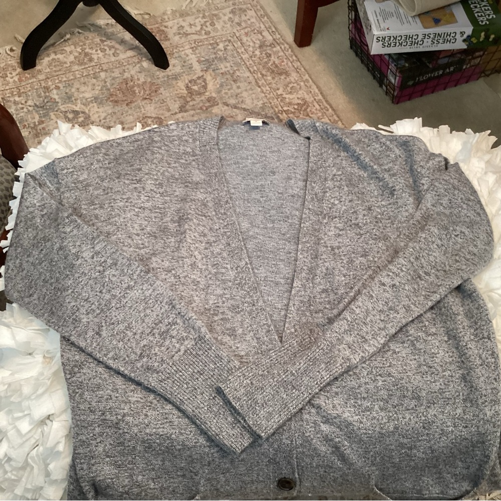 Gap Knee Length Cardigan in Heather Gray - Picture 7 of 9